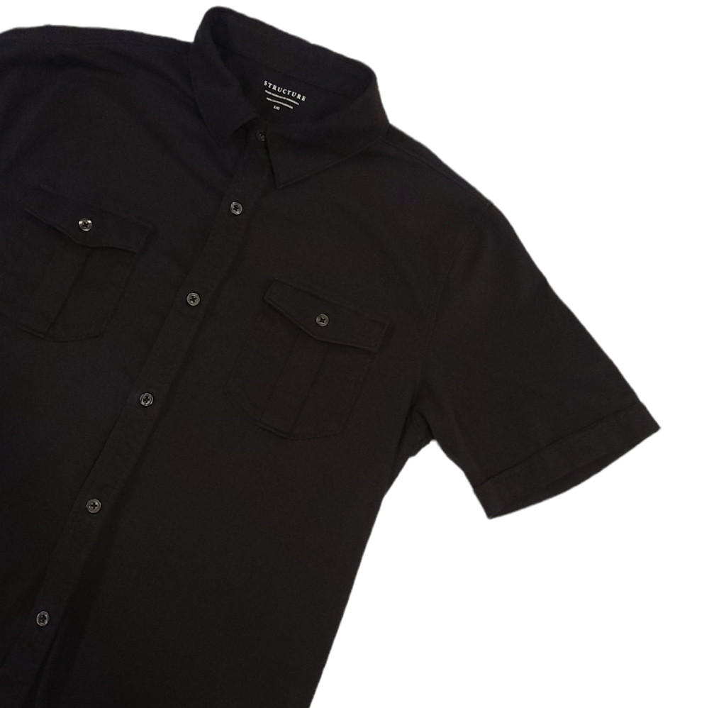 Men's Structure brand button-down short-sleeved shirt